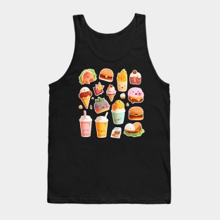 #11 Cute happy food sticker pack Tank Top